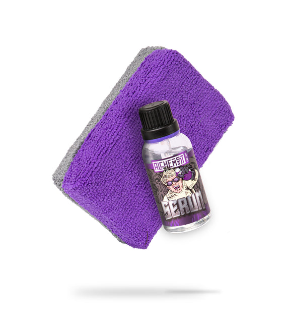 Applying Serum Ceramic Coating with applicator pad 